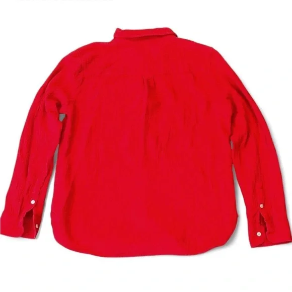 J. Crew Red Button-Up Shirt - Picture 3 of 7